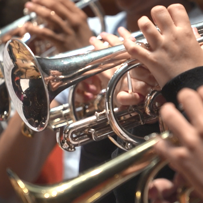 trumpets playing